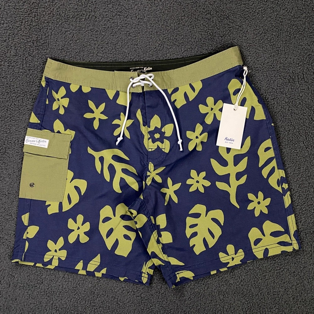 Kanvas by Katin Kehei Trunk size 32 Palm Swim Board Shorts Heritage Collection